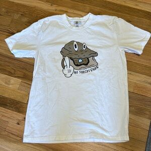 Vtg Funny Oyster Novelty Retro Graphic T-Shirt XL